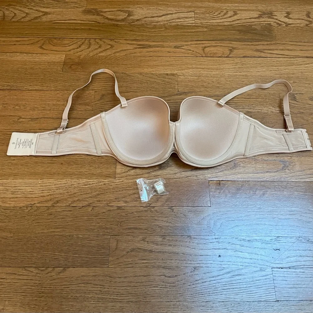 Thirdlove classic 24/7 strapless bra microfiber taupe 36C - Picture 5 of 5